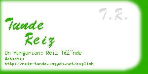 tunde reiz business card